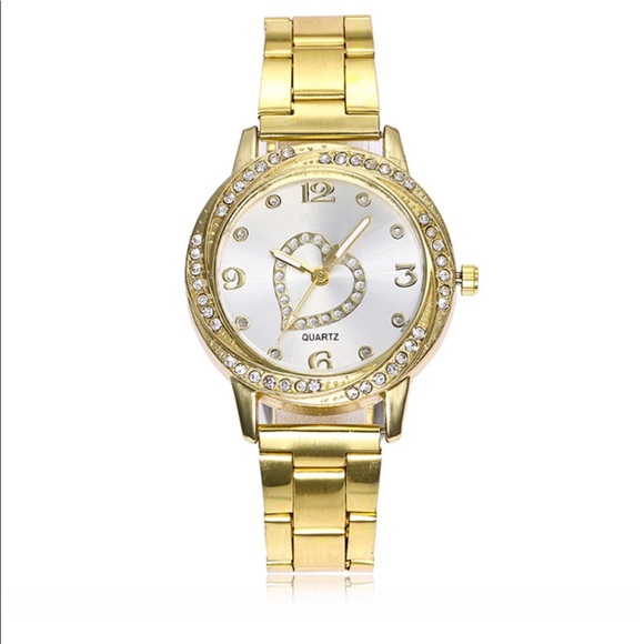 Modern Unique Heart Metal Band Watch - Picture 1 of 5